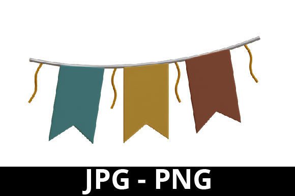 3d Rendered Colorful Garland Perfect for