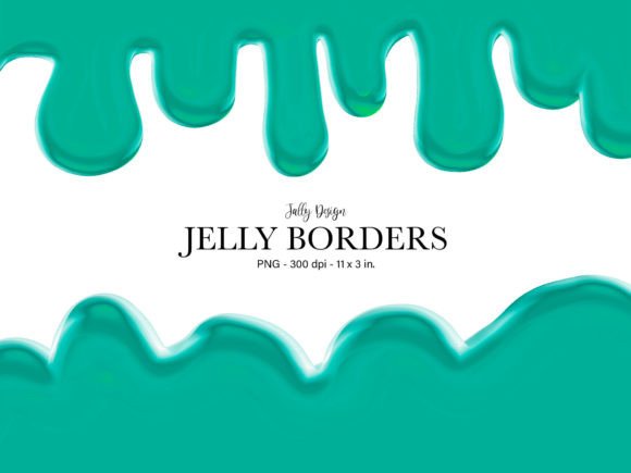 Aquamarine Jelly Dripping Borders: A Fresh Take on Digital Design and Creative Expression