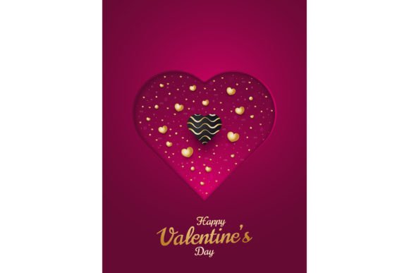 Beautiful Valentine's Day Card or Poster: A Romantic Expression of Love
