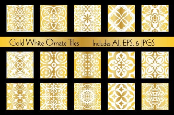 Gold White Ornate Tile Patterns: A Timeless Addition to Modern Design