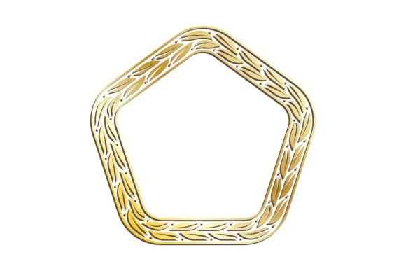 Golden LEAVES Pentagonal Frames for Deco