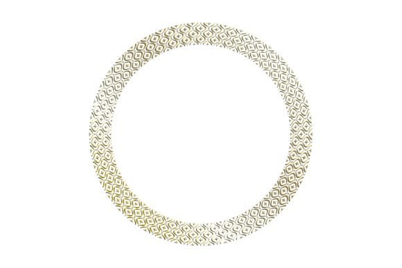 Golden Round Abstract Geometric Arabic P in Modern Design