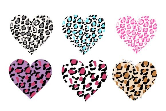 Love Heart Leopard Print Romantic Decor: A Versatile Design for Creative Projects