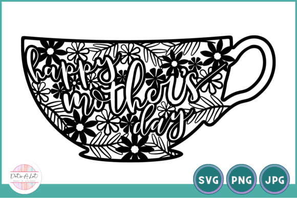 Mother’s Day Flower Teacup Card SVG: A Creative and Personalized Gift Idea