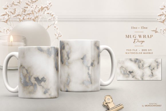 Mug Sublimation Beige Watercolor Marble: A Versatile Design for Creative Projects