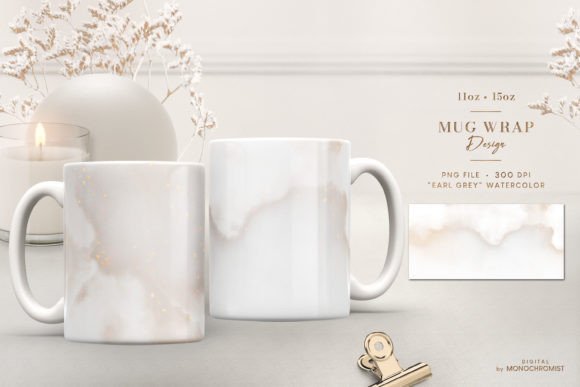 Mug Sublimation Grey Watercolor Clouds: A Versatile Design for Creative Projects