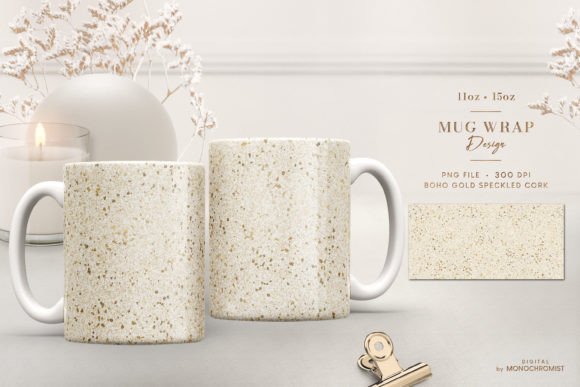 Mug Sublimation Oat Beige Gold Cork: A Versatile Design for Custom Projects