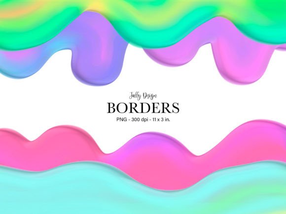 Neon Iridescent Jelly Wavy Borders: A Modern Twist for Creative Expression