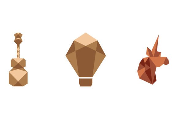 Origami Logo Vector Set