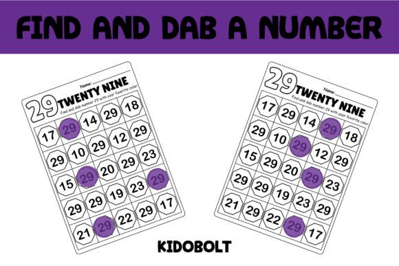 PreK Dab a Dot Number Worksheet - 29
