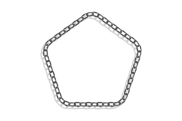 Steel Pentagonal CHAIN Frame for Decorat: A Versatile Decorative Solution