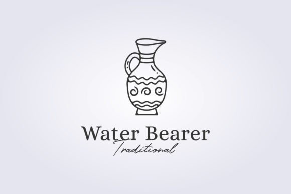 Traditional Water Bearer Logo Line Art: A Timeless Symbol of Simplicity and Craft