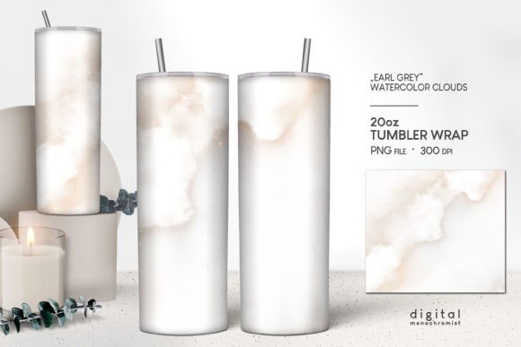 Tumbler Sublimation EarlGrey Watercolor: A Versatile Design for Creative Professionals