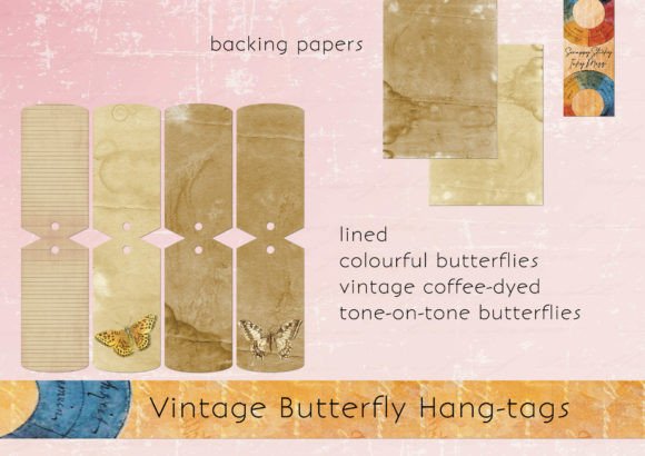 Vintage Butterfly Hang-tags for Journals: A Creative and Functional Addition