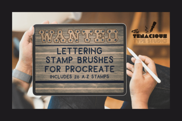 Wanted Poster Lettering Stamp Brushes for Procreate: A Vintage-Inspired Tool for Modern Creators