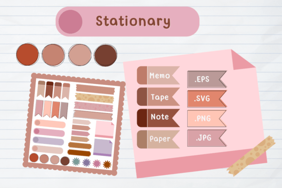 Washit Tape Stationary Element: A Versatile Digital Design Bundle