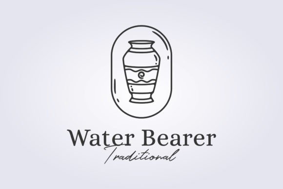 Water Bearer or Jar or Barrel Logo Vecto: A Versatile Design for Modern and Traditional Applications