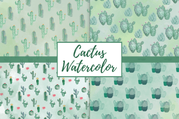 Watercolor Cactus Seamless Pattern: A Versatile Digital Design for Creative Projects